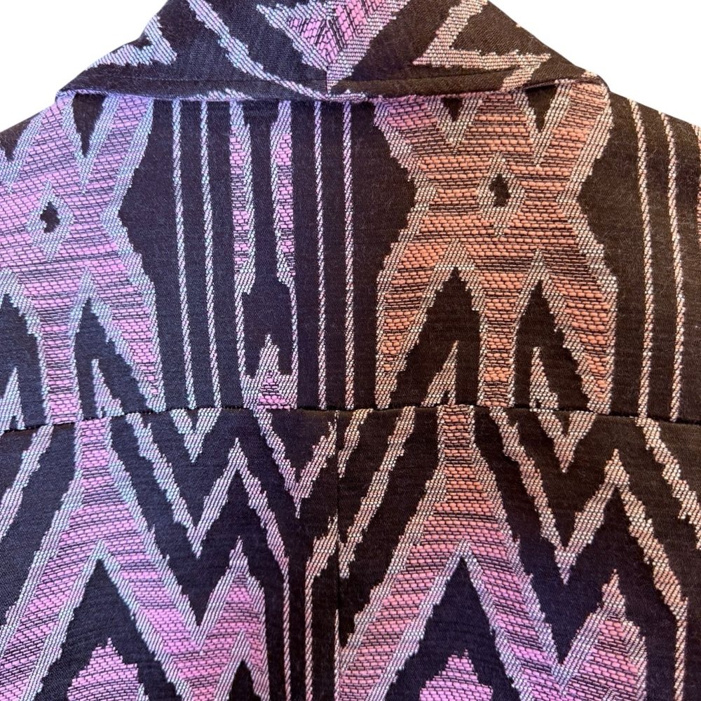 Scotch & Soda Pink and Brown Aztec Jacquard Blazer sz L - Picture 6 of 11